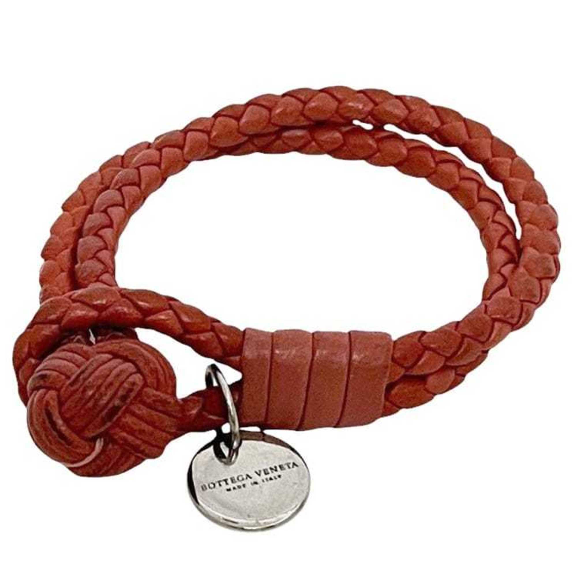 Bottega Veneta Bracelet Ec-24372 Red Intrecciato Leather Bottega Veneta Mens 224$